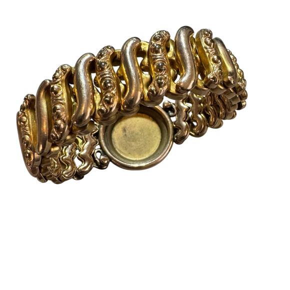 Vintage Monogram American Queen Childs Sweetheart Expansion Bracelet- 1930s RARE - Picture 4 of 10